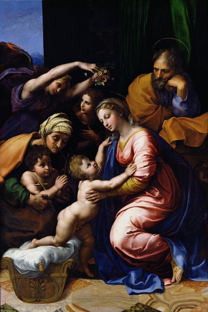 Święta Rodzina (znana jako Wielka Rodzina Franciszka I), 1518 autorstwa Raffaello Sanzio Raphael