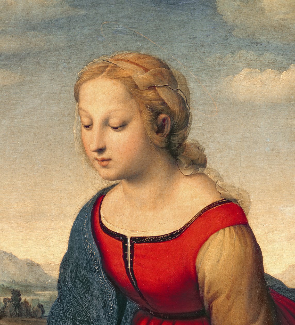 La Belle Jardiniere, 1507 (szczegóły 8546) autorstwa Raffaello Sanzio Raphael
