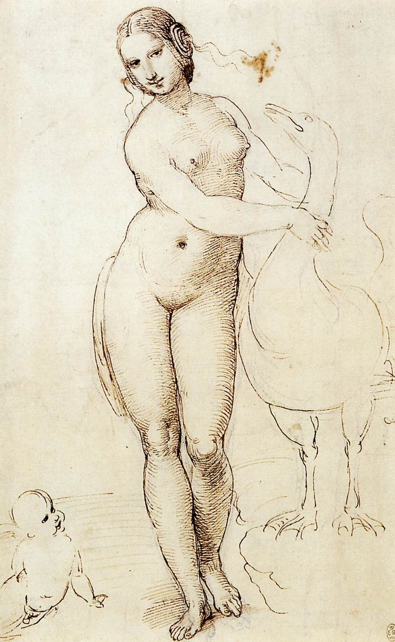 Leda i łabędź autorstwa Raffaello Sanzio Raphael