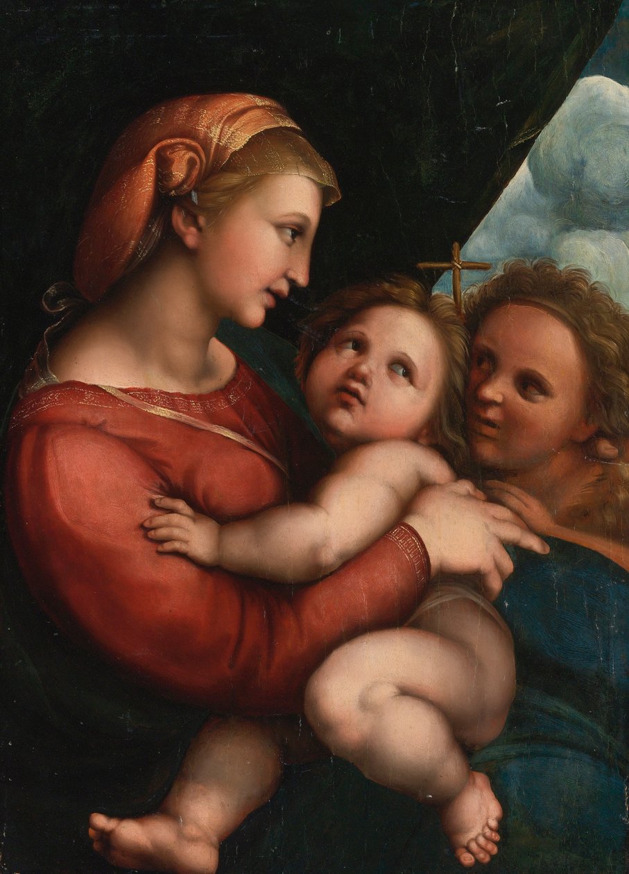 Madonna z Dzieciątkiem z Dzieciątkiem Święty Jan autorstwa Raffaello Sanzio Raphael