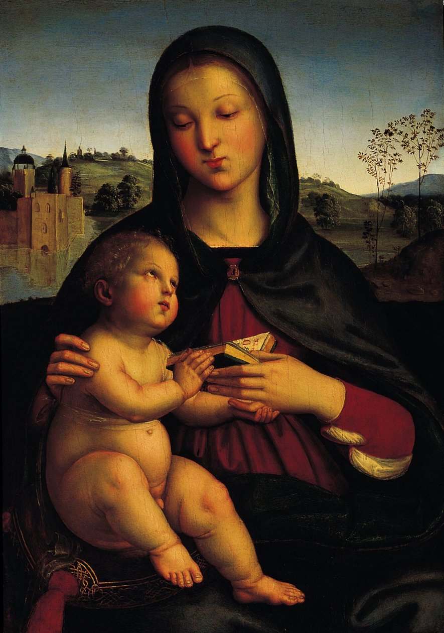 Madonna z Dzieciątkiem z Księgą autorstwa Raffaello Sanzio Raphael
