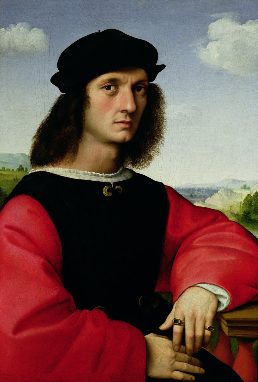 Portret Agnolo Doniego, ok.1505-06 autorstwa Raffaello Sanzio Raphael
