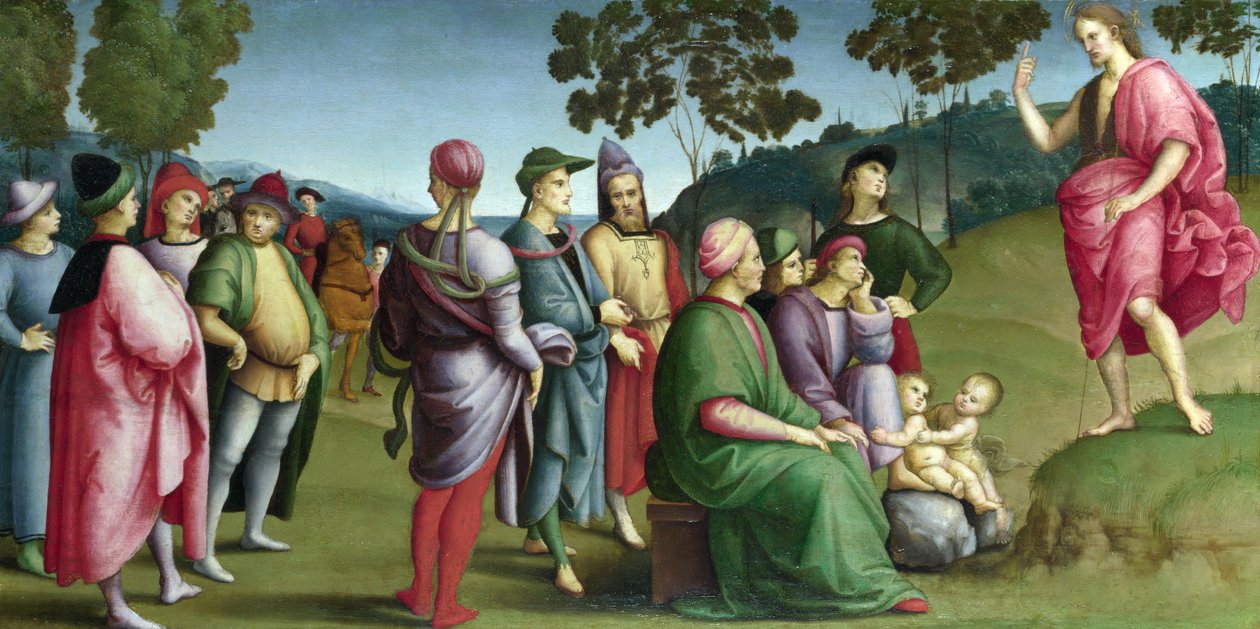 Głoszenie św. Jana Chrzciciela autorstwa Raffaello Sanzio Raphael