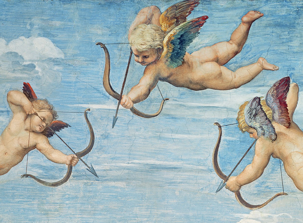 Triumf Galatei, 1512-14 (detal z 56473) autorstwa Raffaello Sanzio Raphael