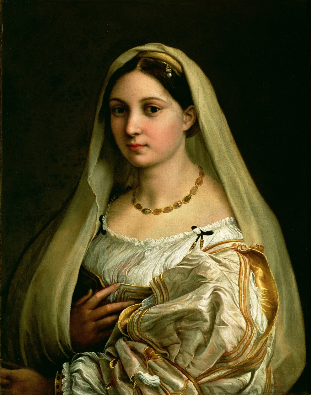 Kobieta w zasłonie lub La Donna Velata, ok. 1516 autorstwa Raffaello Sanzio Raphael