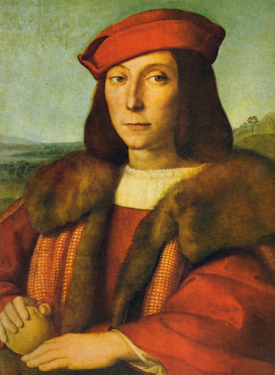 Młody mężczyzna z jabłkiem autorstwa Raffaello Sanzio Raphael