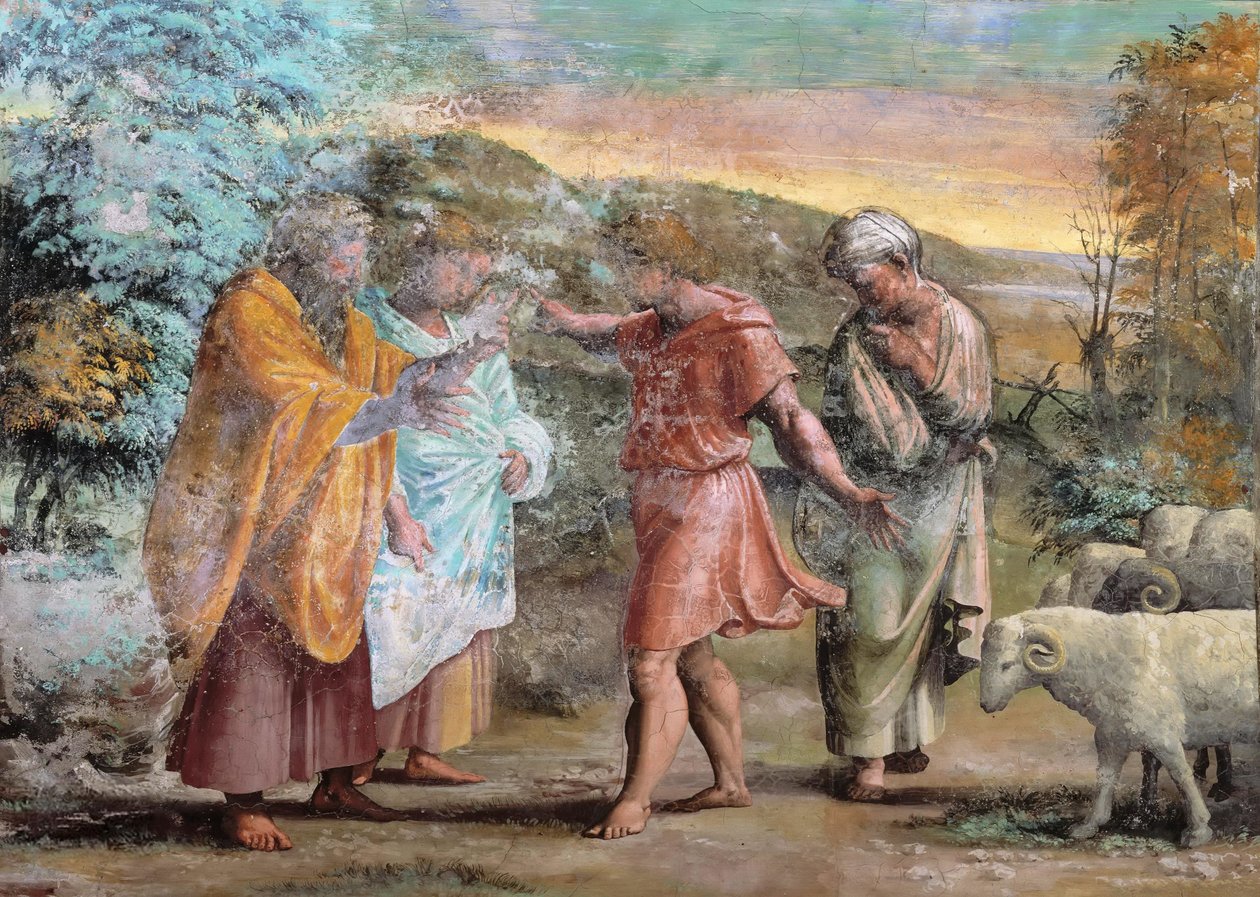 Dekoracja Loggi Fresk Pałace Papieskie, Watykan autorstwa Raffaello Sanzio Raphael