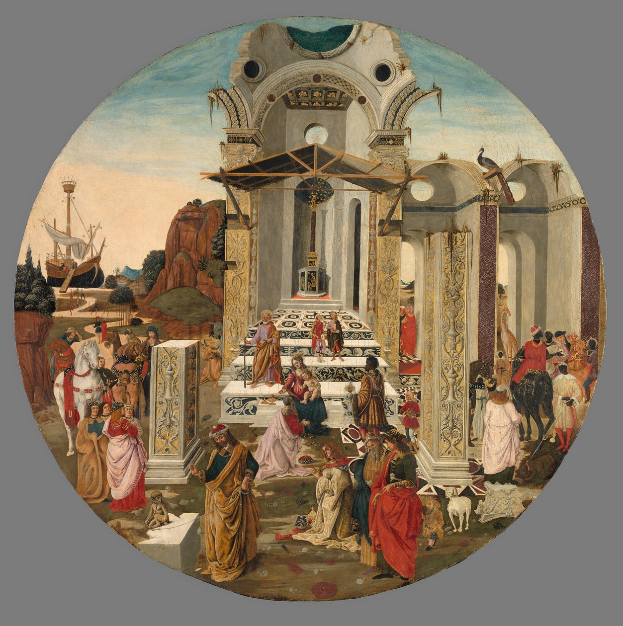 Adoracja Trzech Króli autorstwa Raffaello Botticini