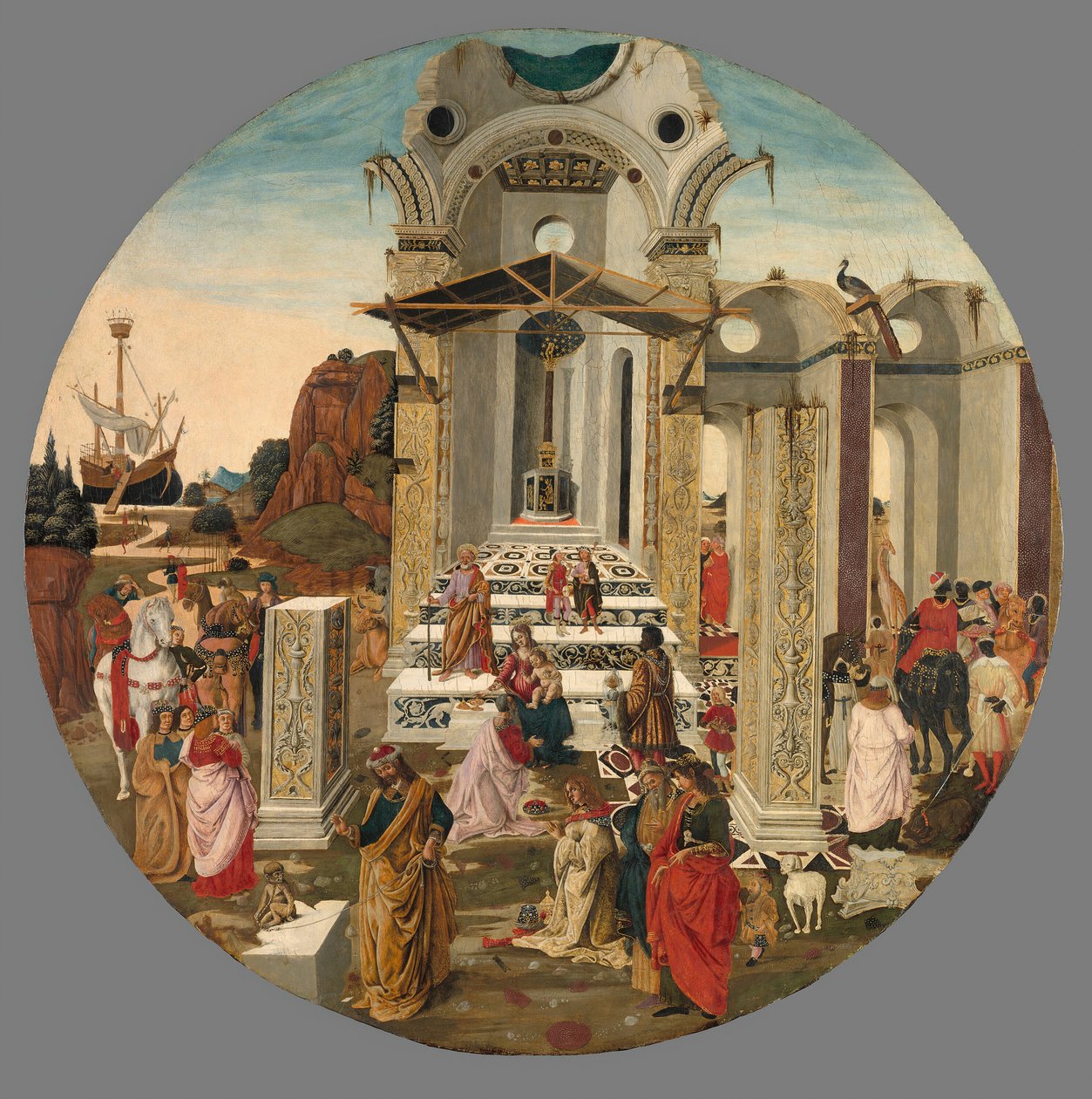 Adoracja Trzech Króli, c. 1495. autorstwa Raffaello Botticini