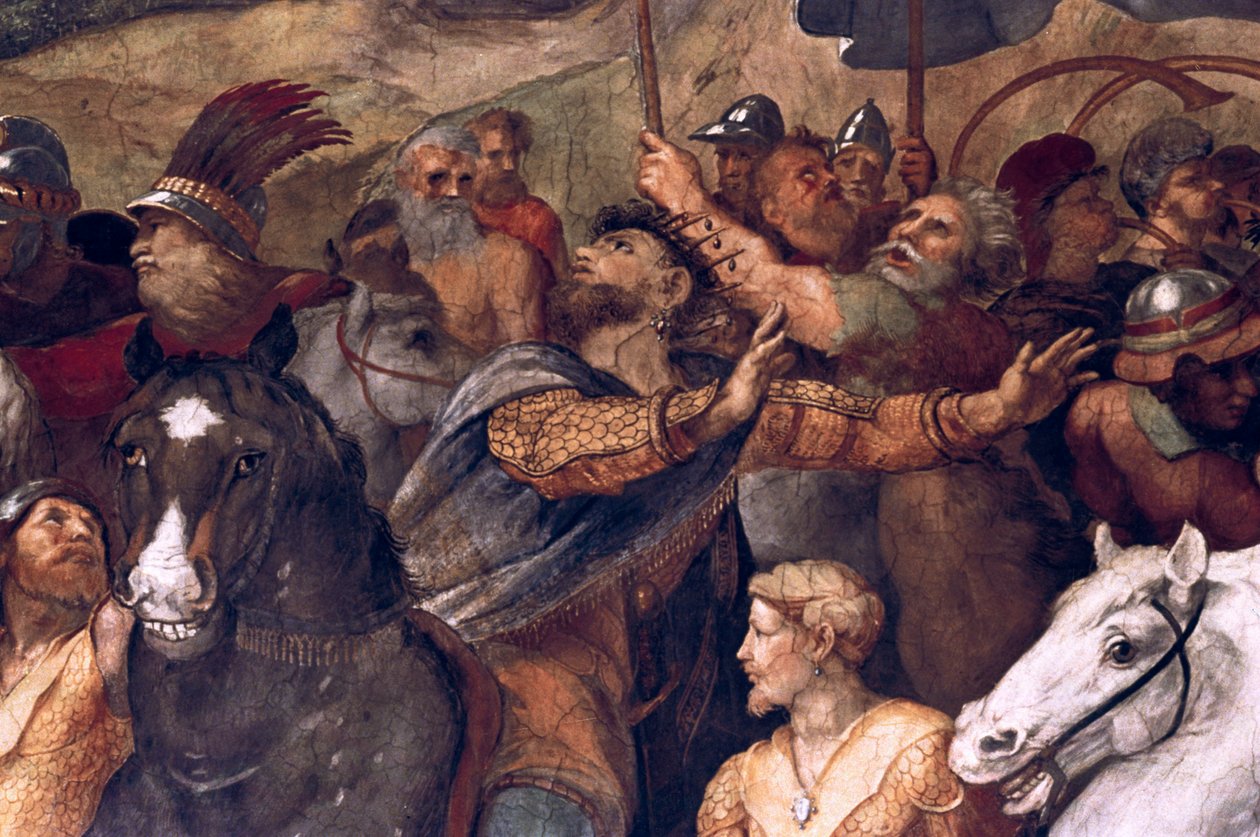 Papież Leon I, Odrażający Attyla, detal, 1511-14 autorstwa Raffaello Sanzio Raphael