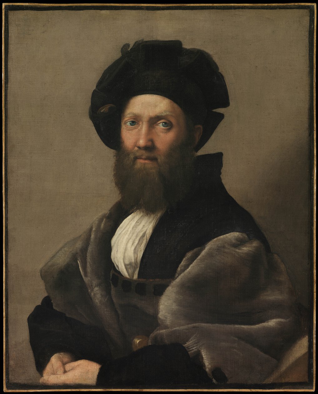 Portret Baldassare Castiglione, ok. 1515 autorstwa Raffaello Sanzio Raphael