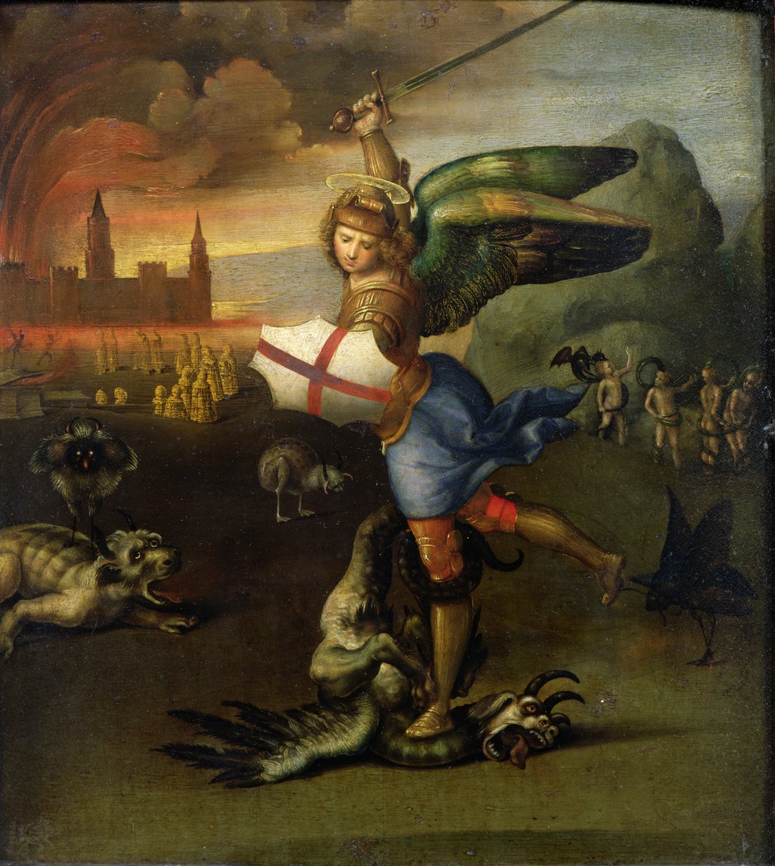 Św. Michał, ok. 1503-05 (patrz także 15971) autorstwa Raffaello Sanzio Raphael