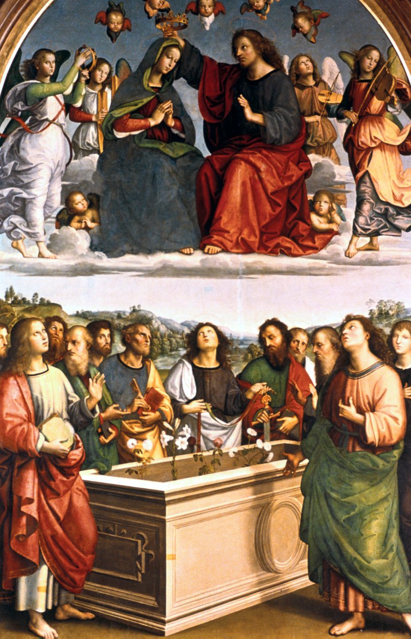 Koronacja Ołtarza Dziewicy Oddiego, 1502-1503 autorstwa Raffaello Sanzio Raphael