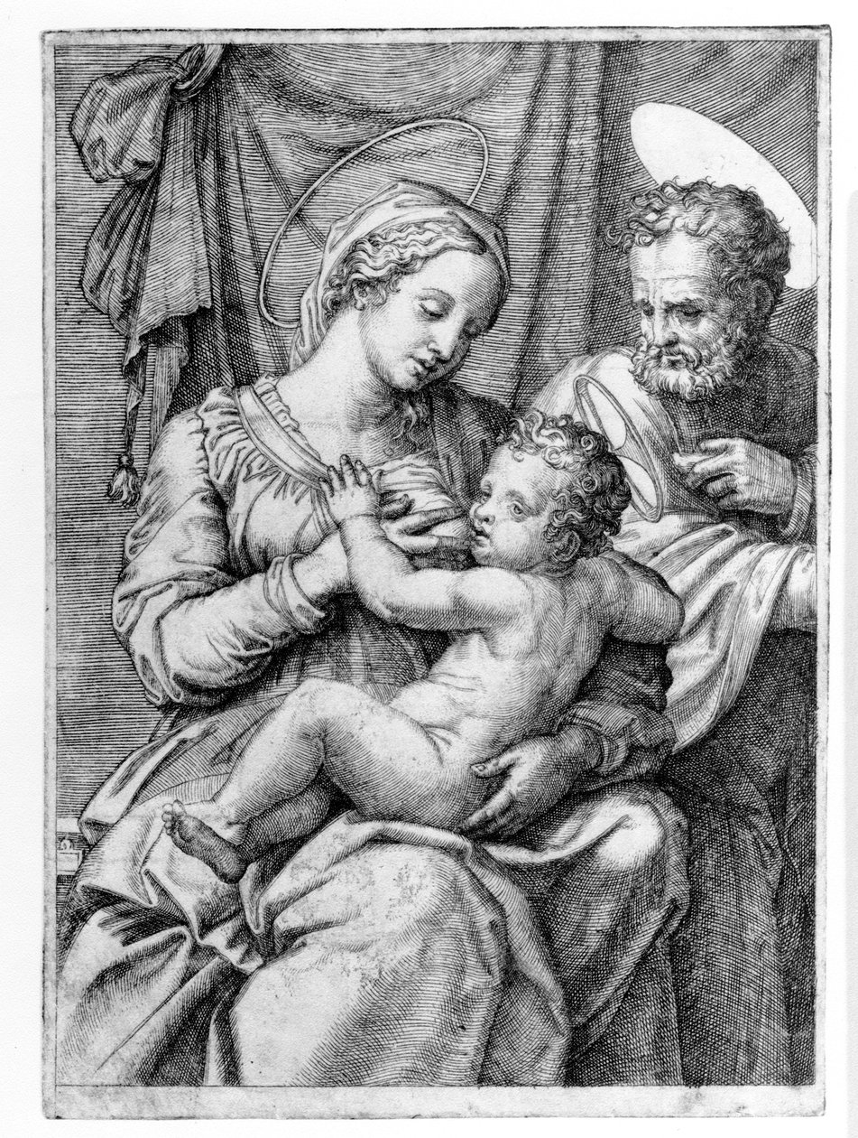 Święta Rodzina, rytowana przez Marcantonio Raimondiego, ok. 1515 autorstwa Raffaello Sanzio Raphael