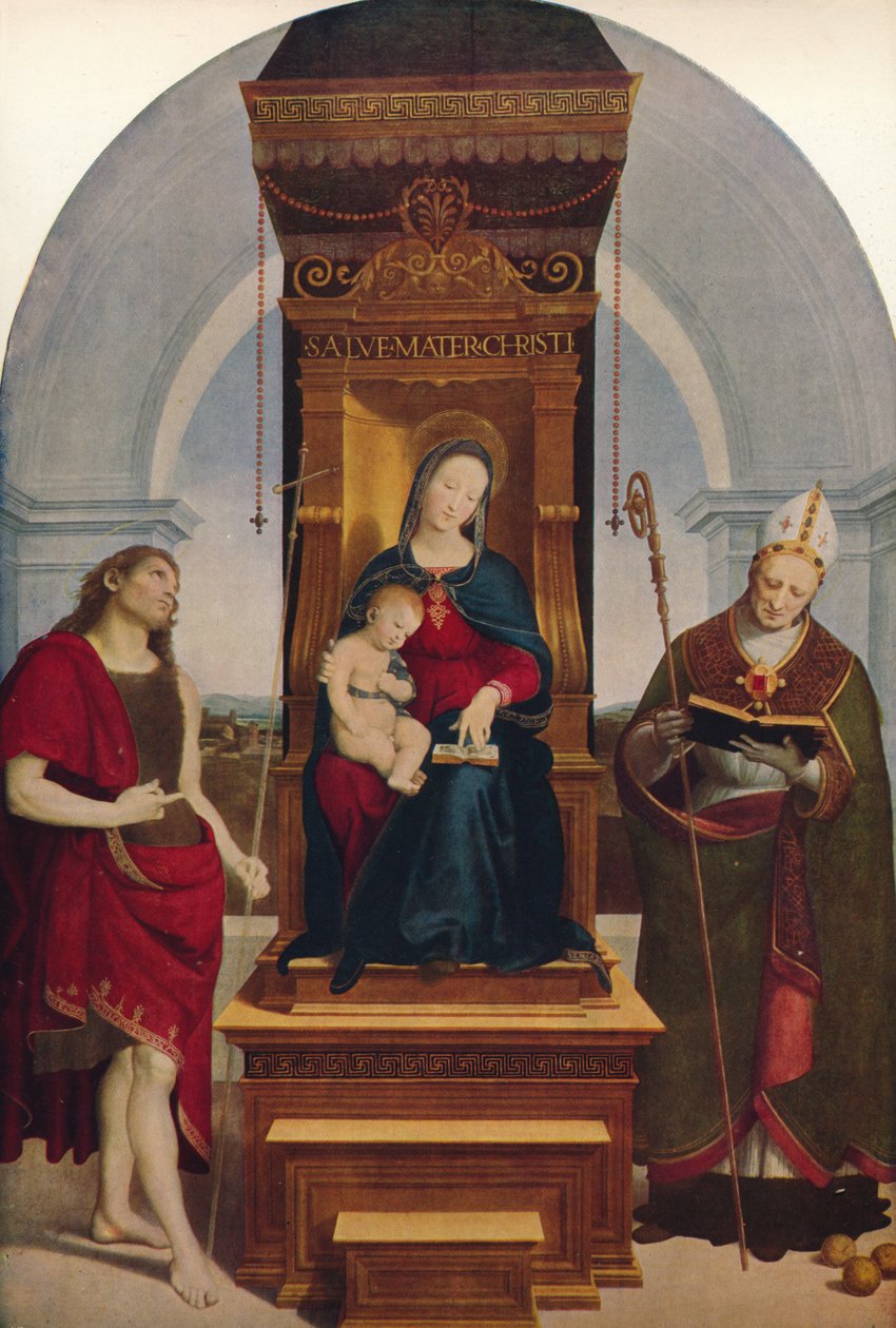 Madonna Degli Ansidei, 1505, c1915 autorstwa Raffaello Sanzio Raphael