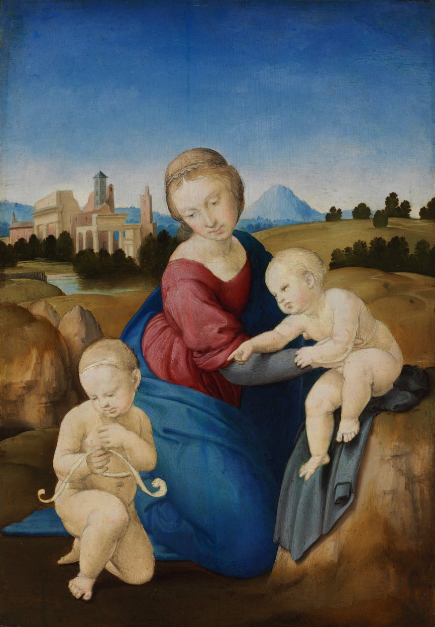 Madonna z Dzieciątkiem i Dzieciątkiem Chrzcicielem Madonna Esterházy autorstwa Raffaello Sanzio Raphael