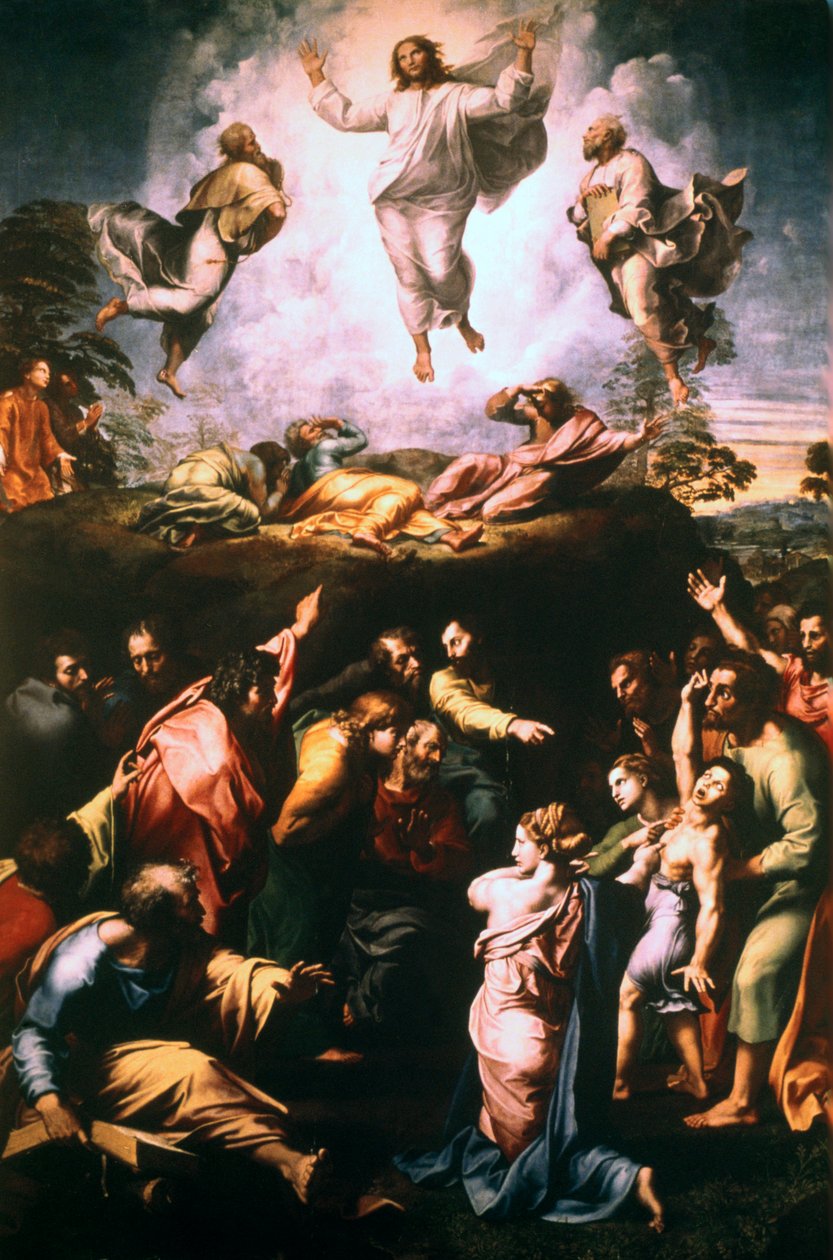Przemienienie, ok. 1519-1520 autorstwa Raffaello Sanzio Raphael