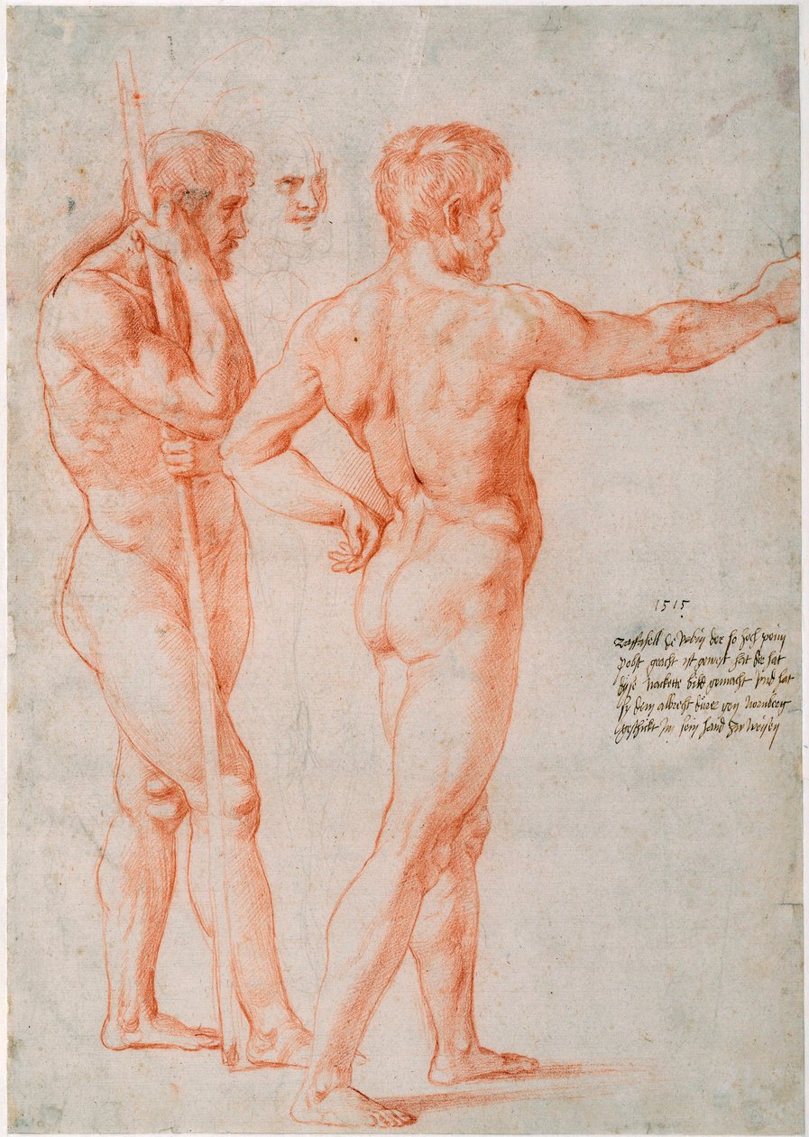 Dwa studia aktów, 1515 autorstwa Raffaello Sanzio Raphael