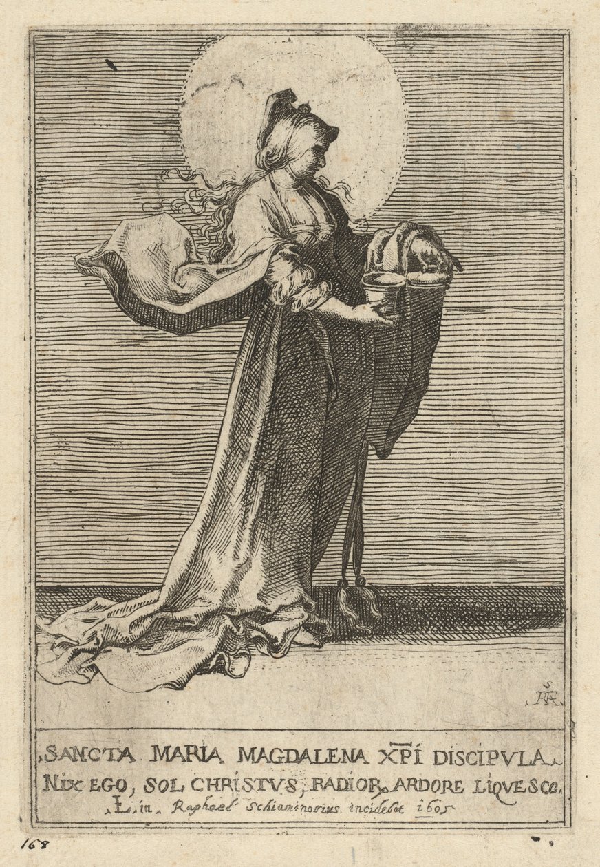Św. Maria Magdalena autorstwa Raffaello Schiaminossi, after Lucas van Leyden