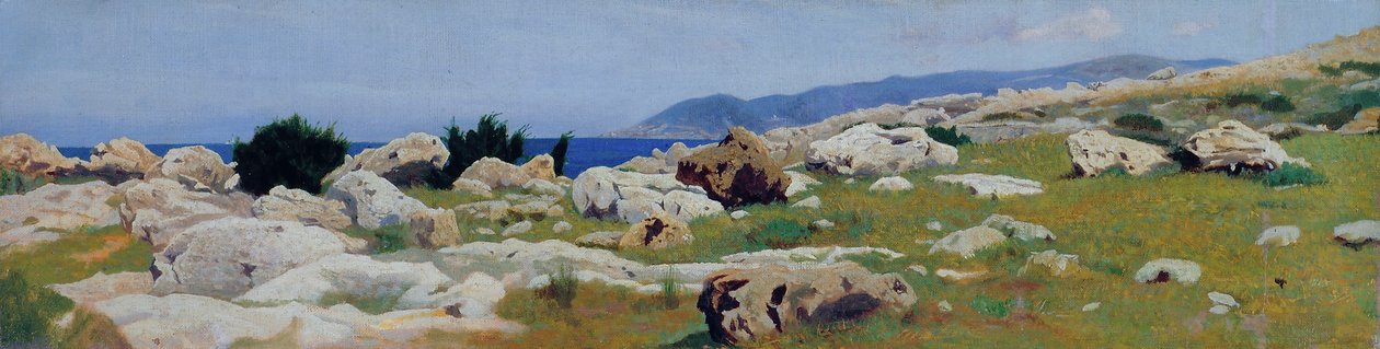 Castiglioncello z Punta del Bocca, ok. 1864 (olej na płótnie) autorstwa Raffaello Sernesi