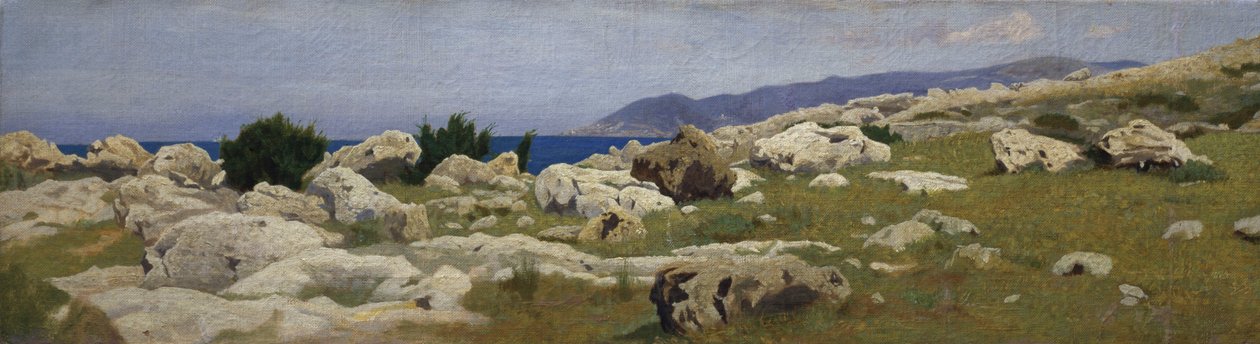 Vista de Punta del Romito de Castiglioncellopolish autorstwa Raffaello Sernesi