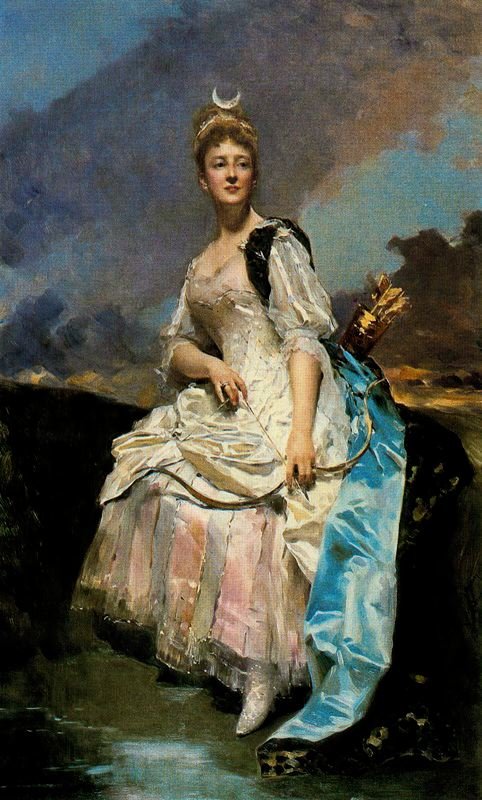 Markiza dHervey Saint-Denys w Diane autorstwa Raimundo de Madrazo y Garreta