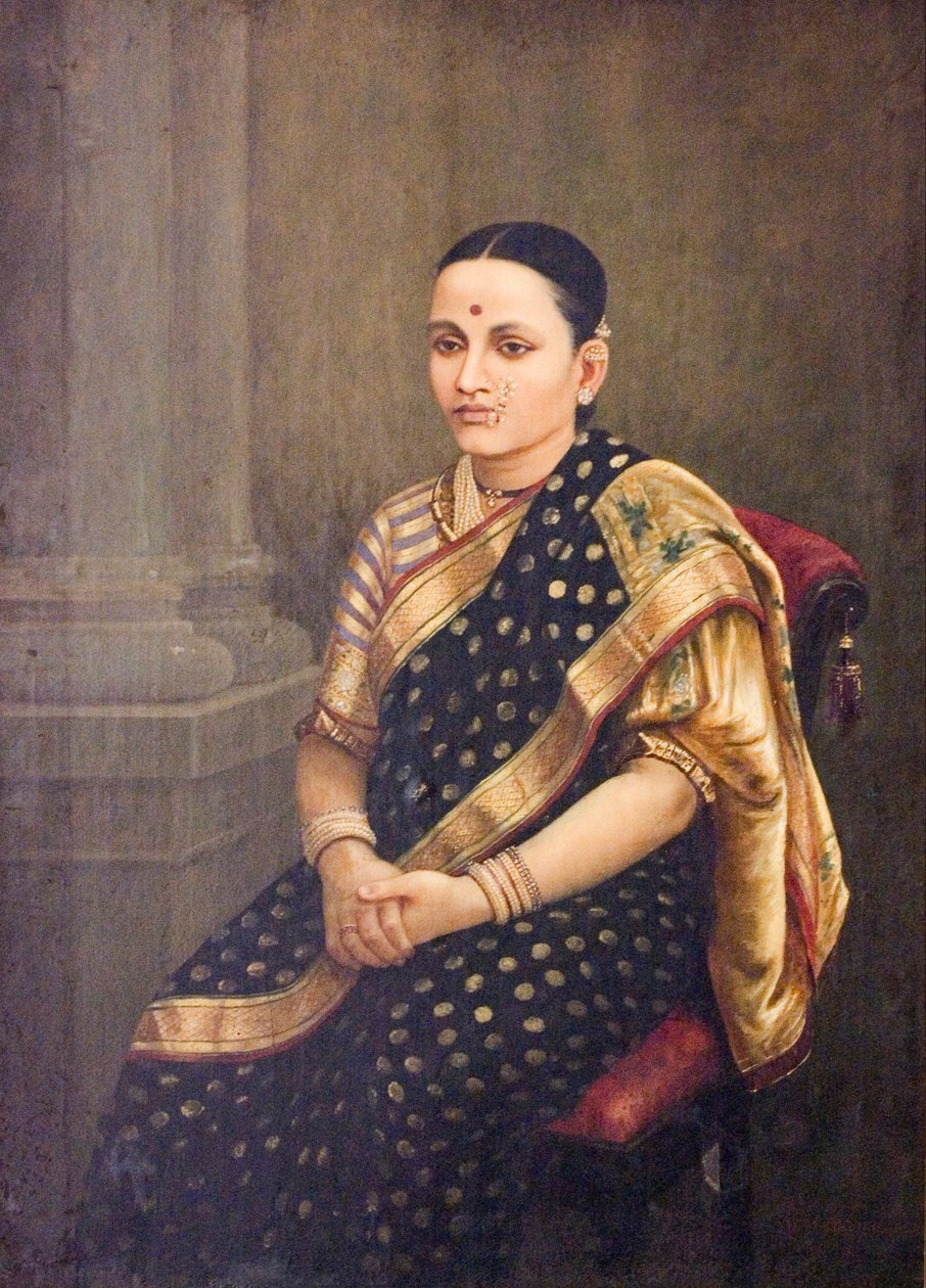 Portret damy autorstwa Raja Ravi Varma