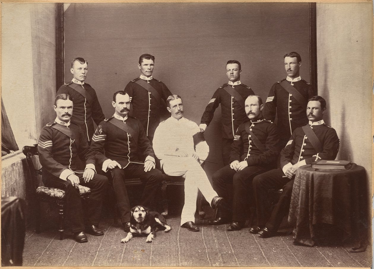 Kapitan Watkins i podoficerowie autorstwa Raja Deen Dayal