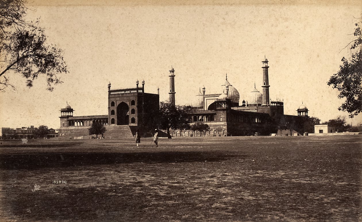 Meczet Jama Masjid, Delhi, 1886 r. autorstwa Raja Deen Dayal
