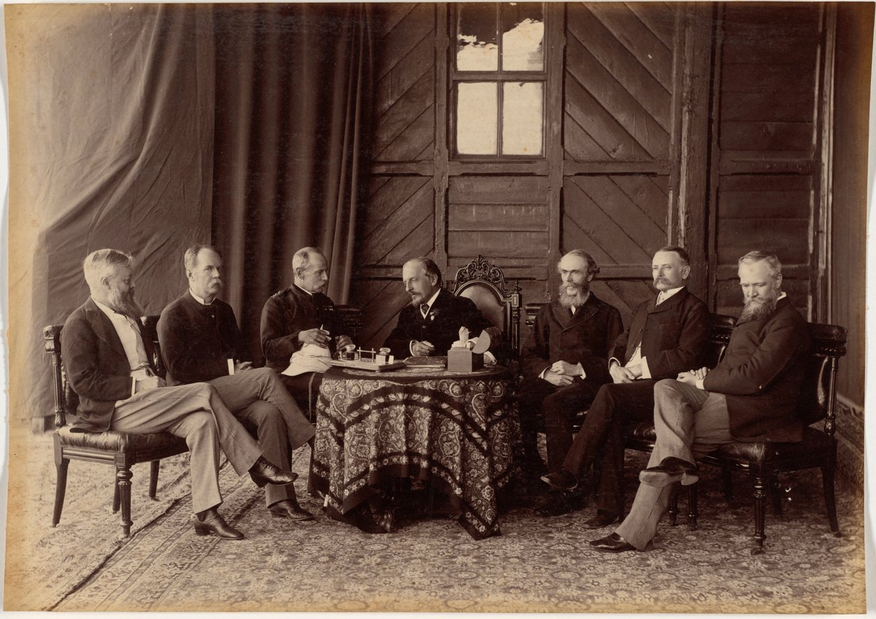 Lord Dufferin i Najwyższa Rada Rządu Indii autorstwa Raja Deen Dayal