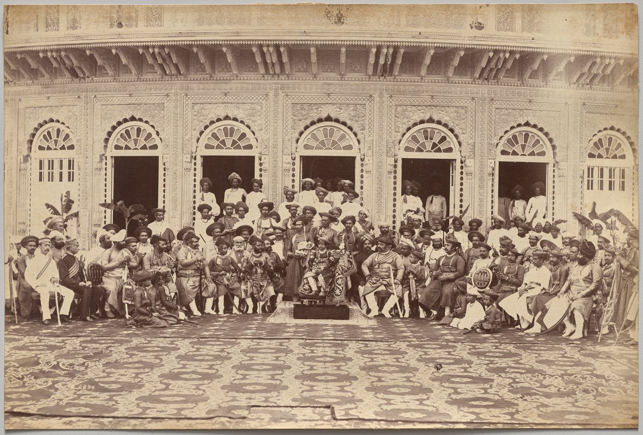 Maharadża Scindii, szlachta i wysocy urzędnicy, Gwalior autorstwa Raja Deen Dayal
