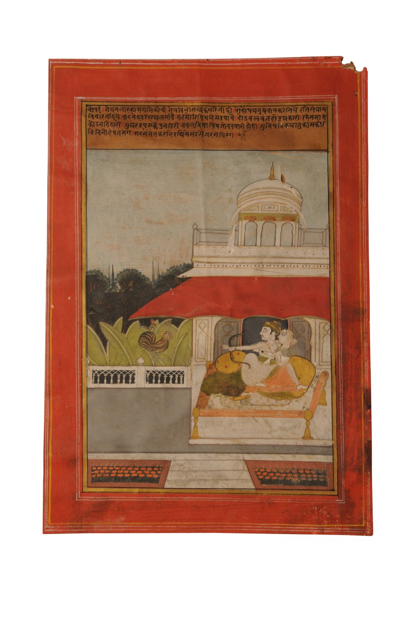 Miniaturowe malowidło Ragamala, Radżastan prawdopodobnie Bundi, początek XIX w. autorstwa Rajasthani School