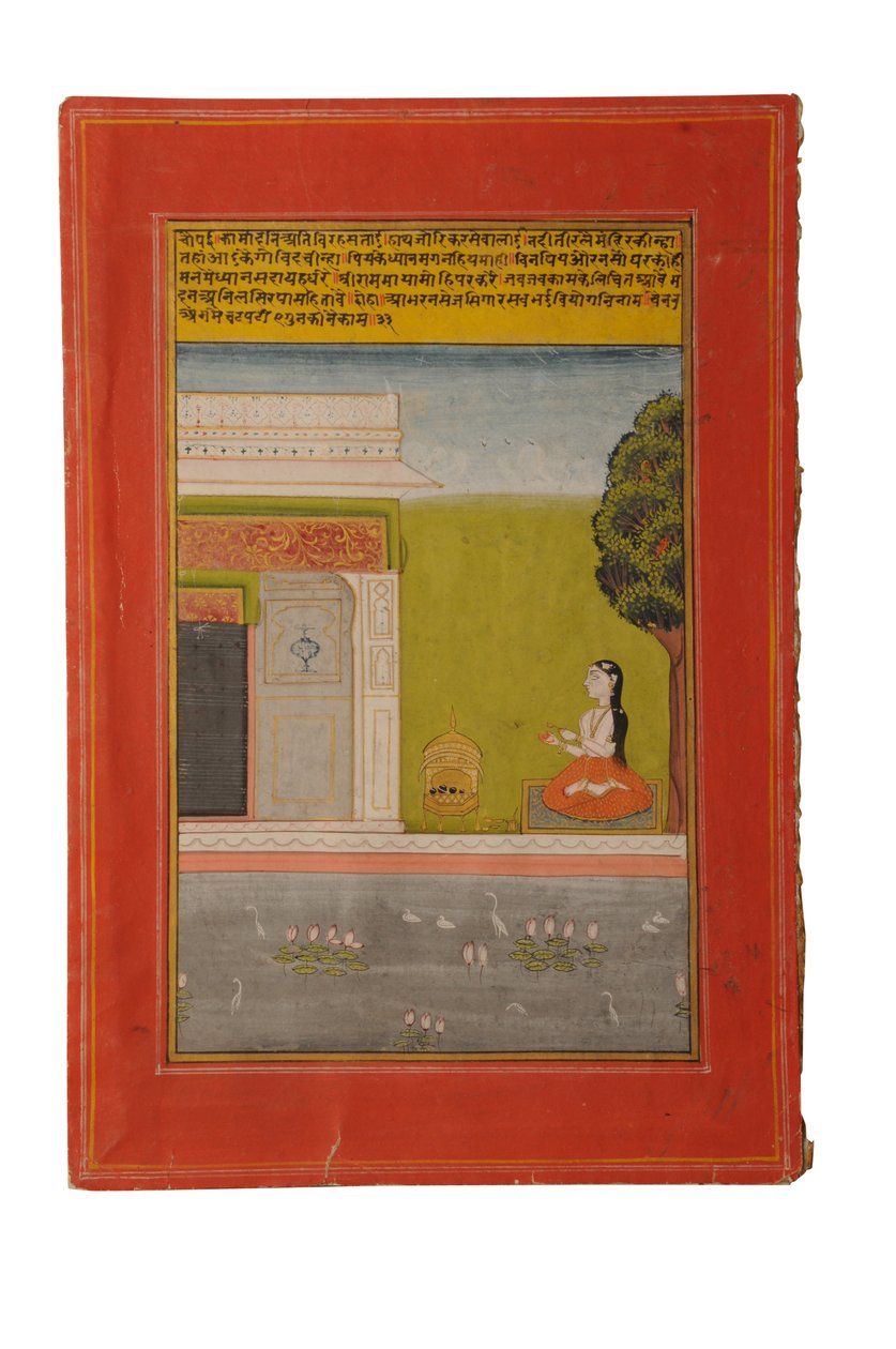Miniaturowe malowidło Ragamala, Radżastan prawdopodobnie Bundi, początek XIX w. autorstwa Rajasthani School