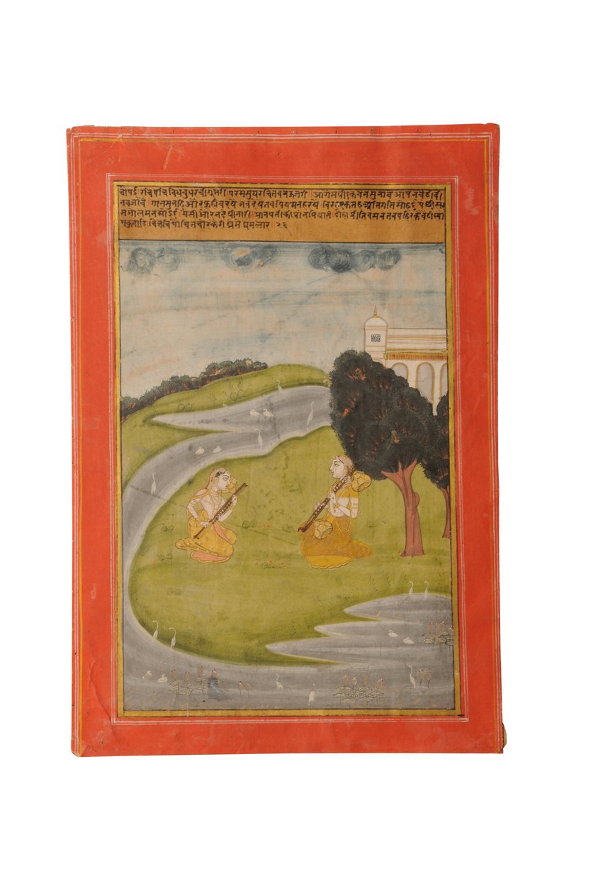 Miniatura Ragamala, Radżastan prawdopodobnie Bundi, początek XIX w. (gwasz na papierze) autorstwa Rajasthani School
