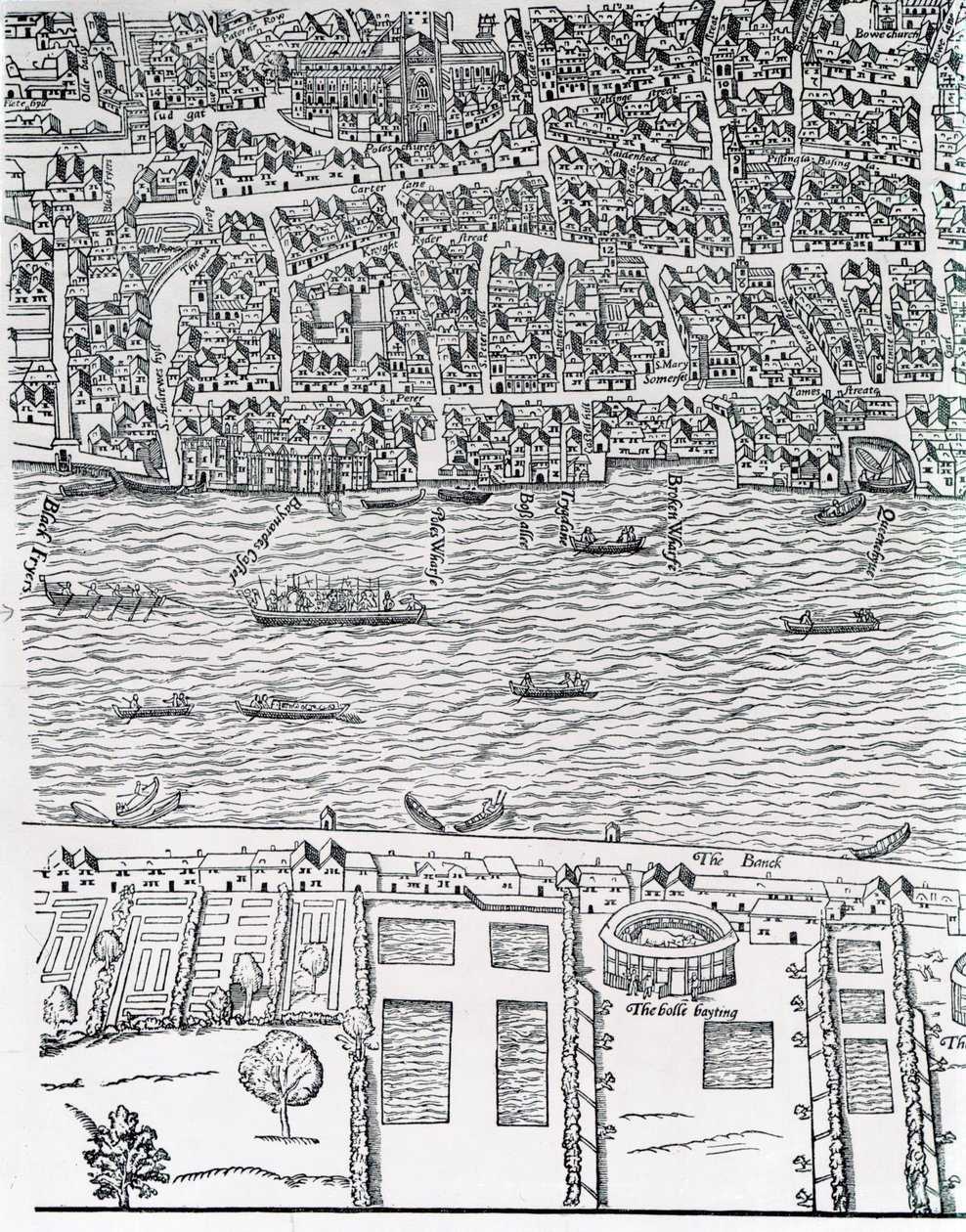 Plan Londynu, ok. 1560-70 autorstwa Ralph Agas