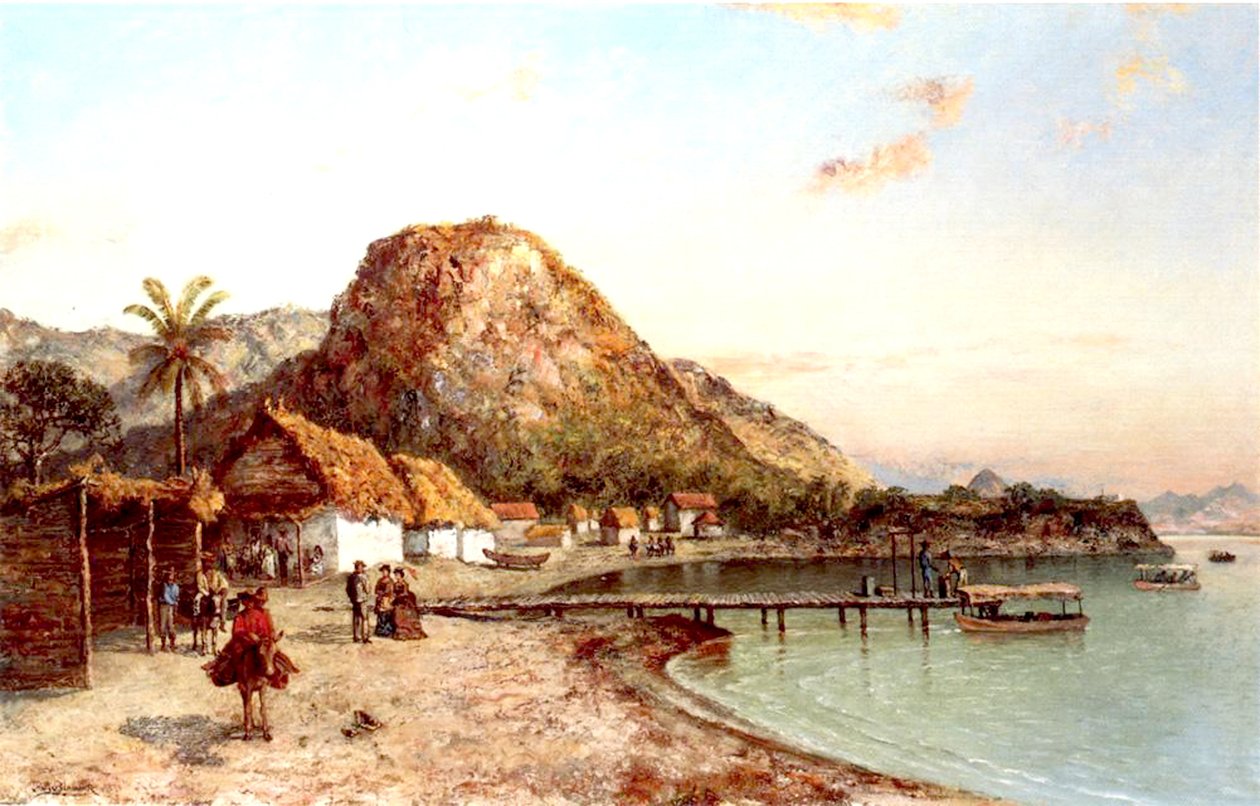 Scena przybrzeżna, Jamajka, 1875 autorstwa Ralph Albert Blakelock