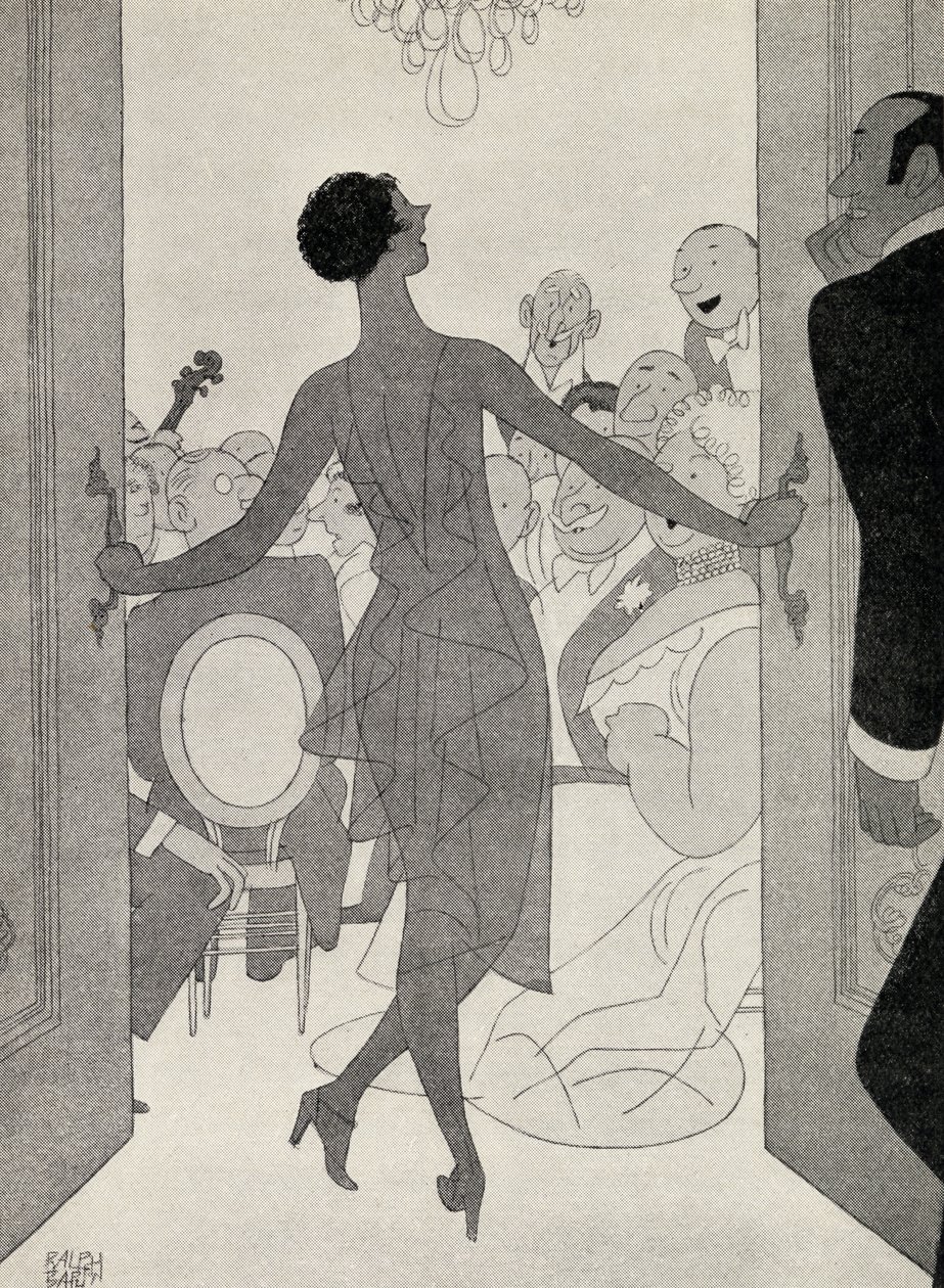 Ilustracja frontispisu z „But Gentlemen Marry Brunettes” Anity Loos, opublikowanej w 1928 r. autorstwa Ralph Barton