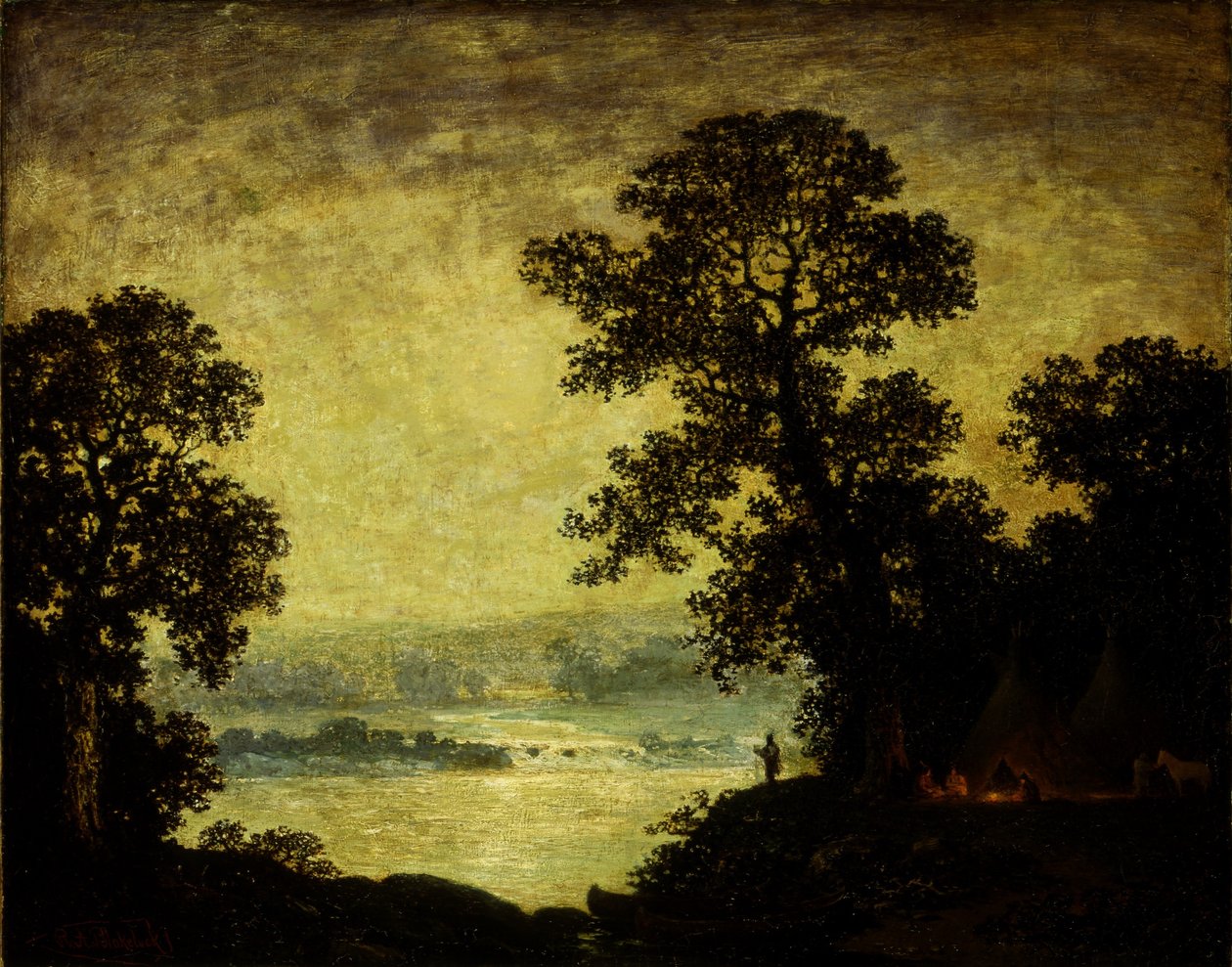 Światło księżyca, obozowisko Indian autorstwa Ralph Albert Blakelock