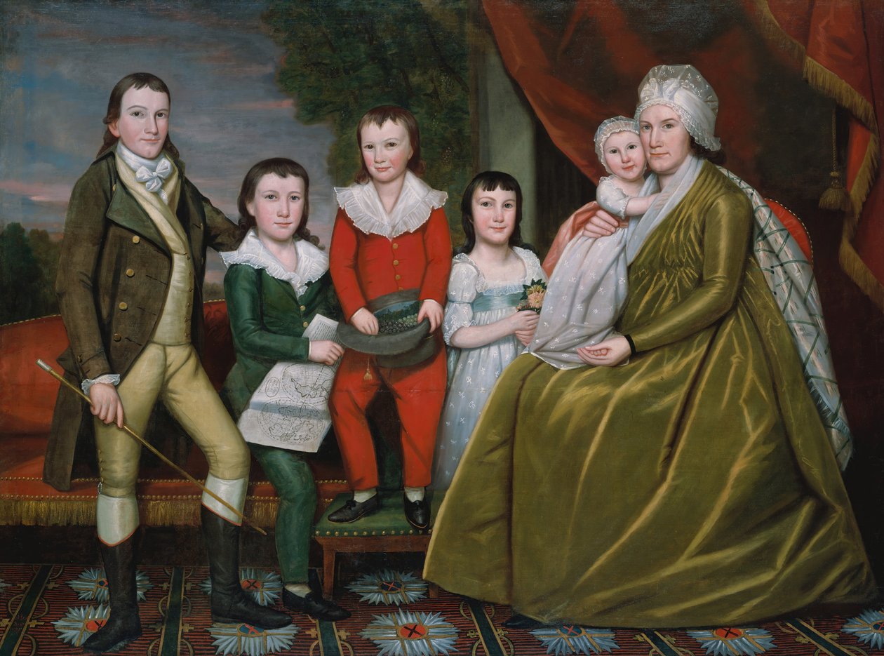 Pani Noah Smith i jej dzieci, 1798. autorstwa Ralph Earl