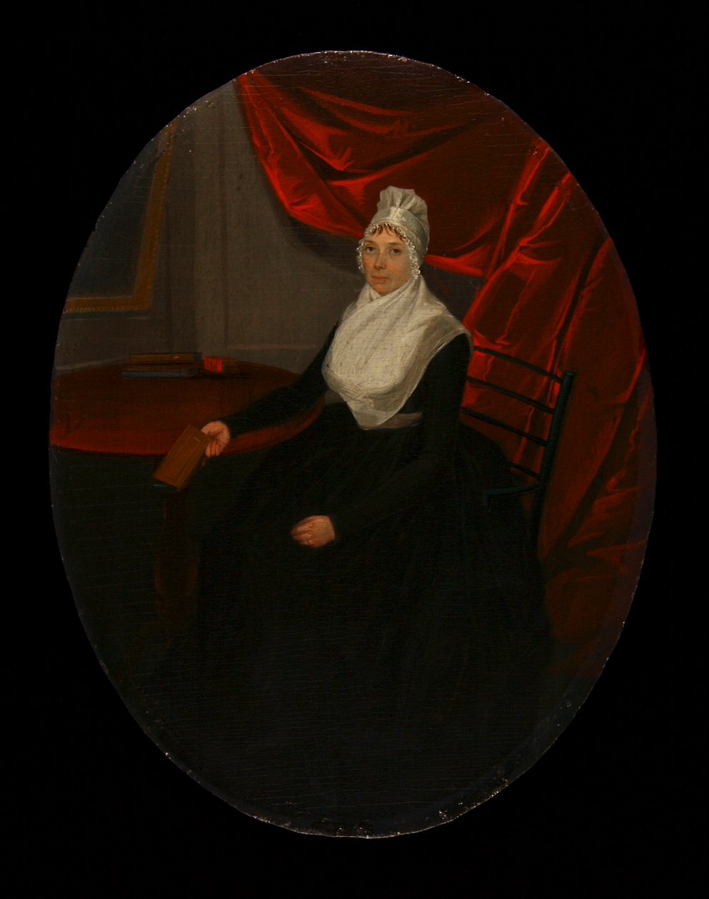 Portret żony zegarmistrza z Connecticut, ca. 1800. autorstwa Ralph Earl