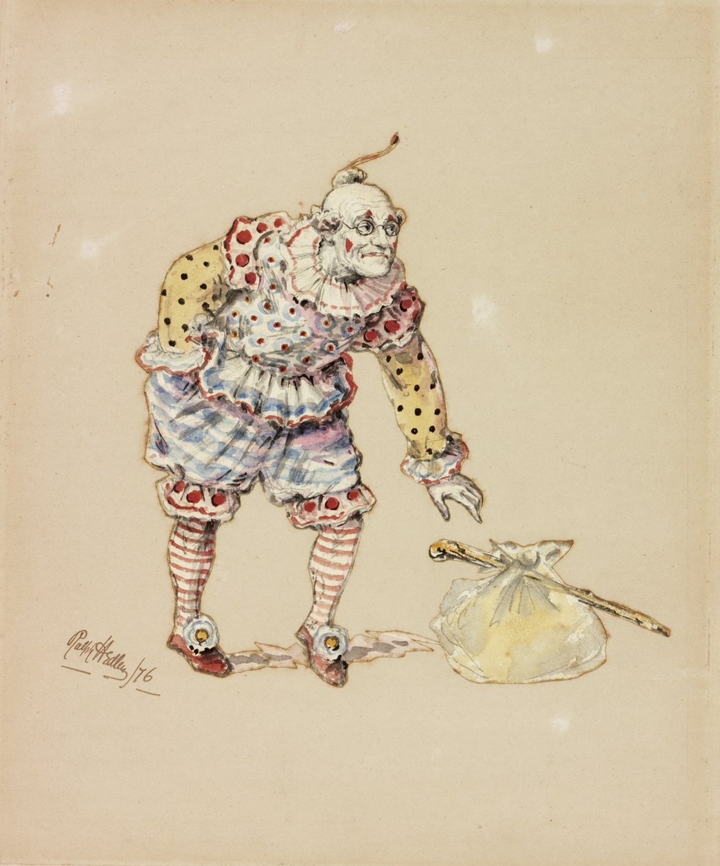 Billy Purvis kradnący tobołek, 1876 (ołówek i wc na papierze) autorstwa Ralph Hedley