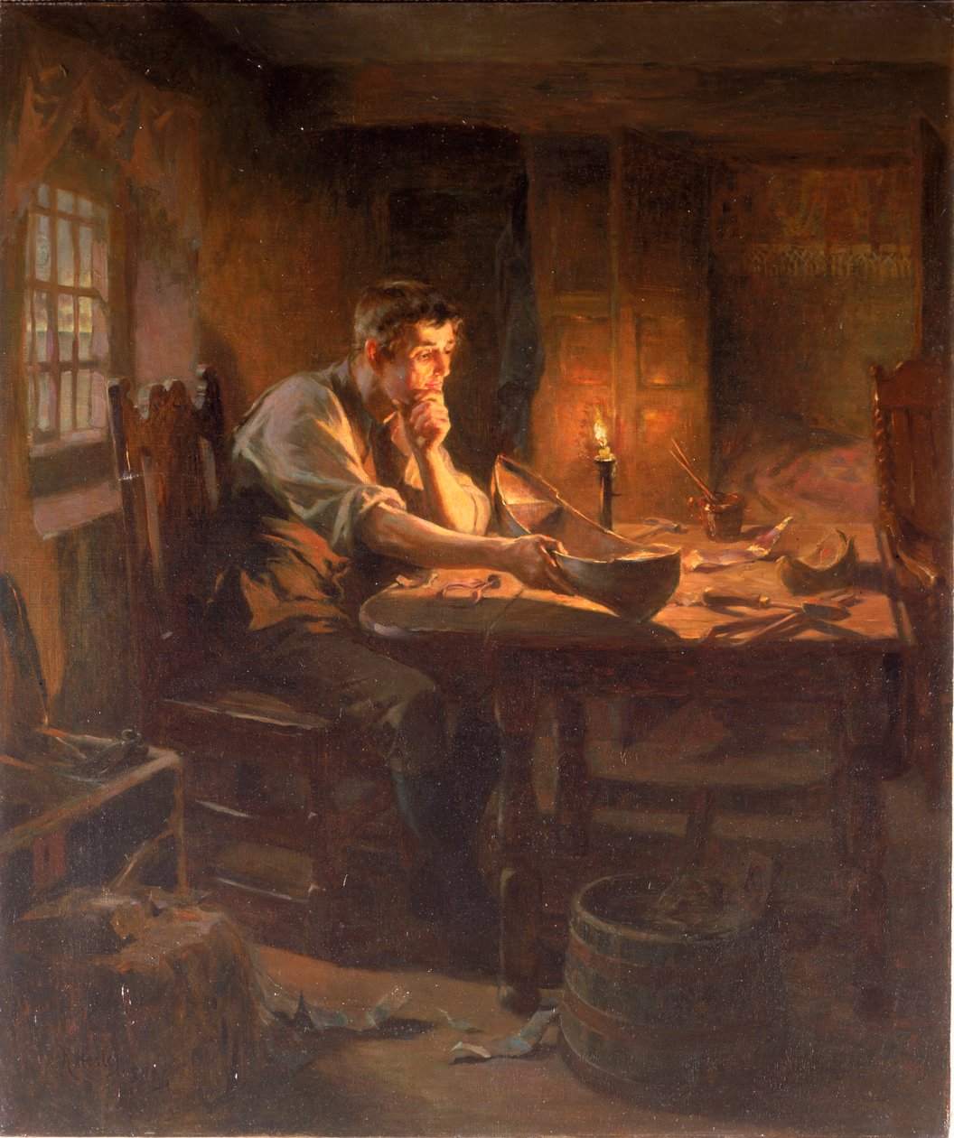Wynalezienie łodzi ratunkowej, Willie Willie, South Shields, 1789, 1896 autorstwa Ralph Hedley