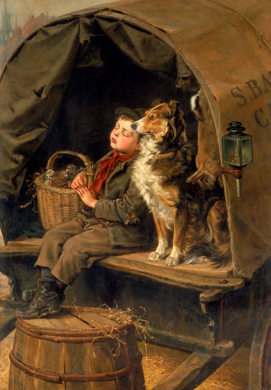 Ostatni na rynku lub Wózek przewoźnika (olej na płótnie) autorstwa Ralph Hedley