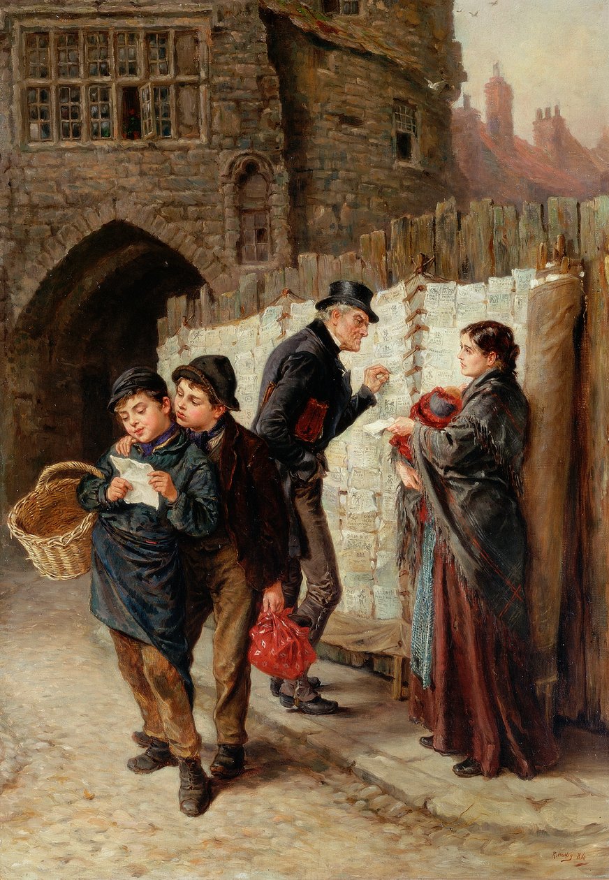 Sprzedawca ballad, Czarna Brama, 1884 autorstwa Ralph Hedley
