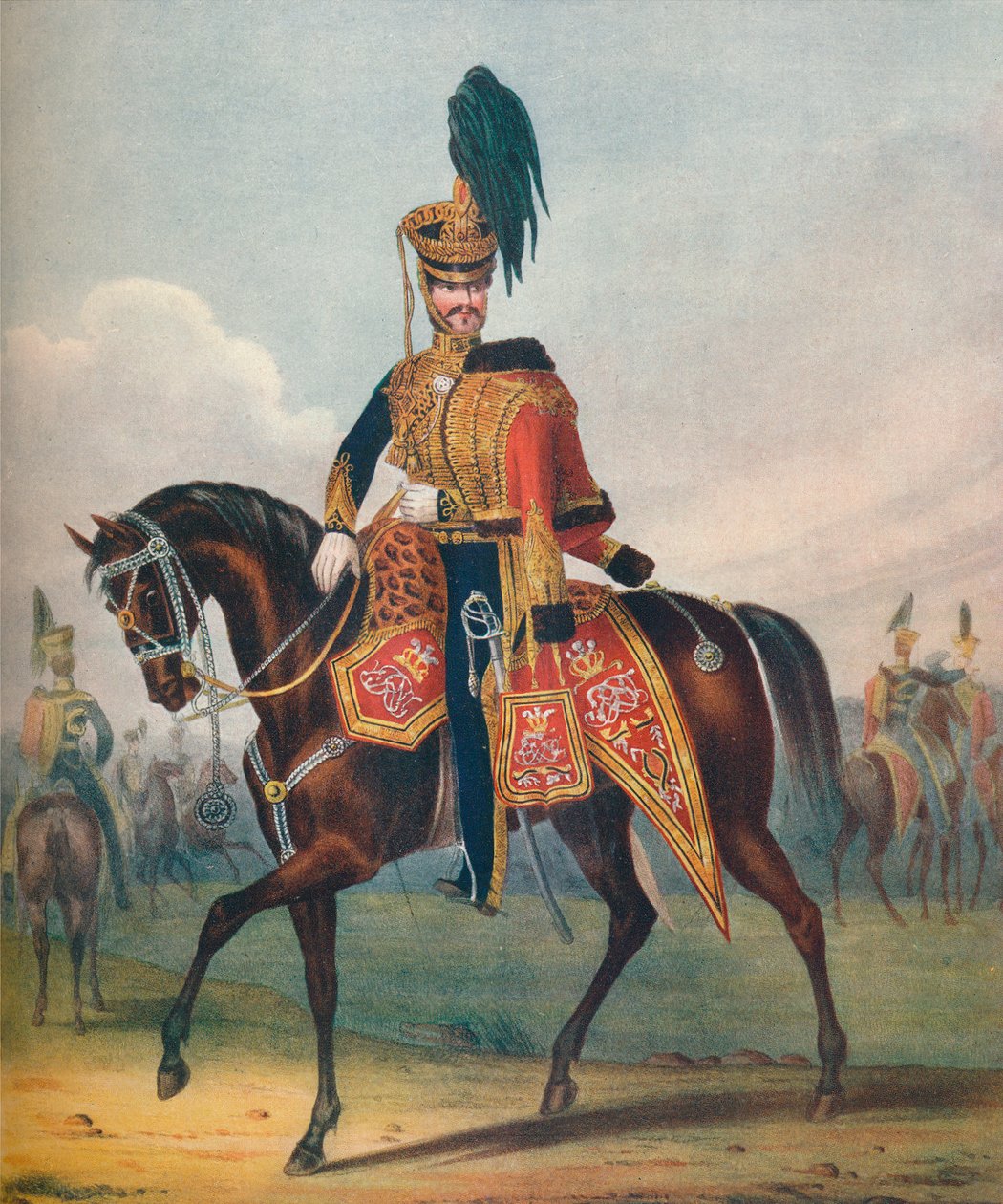„Oficer 10. Królewskiego Pułku Huzarów Księcia Walii”, XIX w. 1909 autorstwa Ralph Nevill