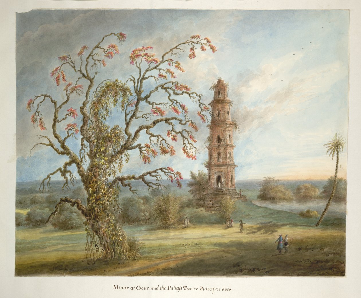 Pięciopiętrowa wieża w Gaur znana jako Pir Asa Minar lub Firoz Shah Minar autorstwa Ram Sita