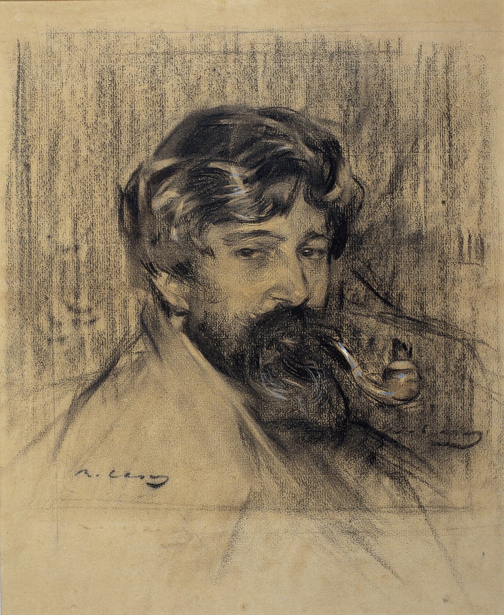 Portret Santiago Rusiñol autorstwa Ramón Casas