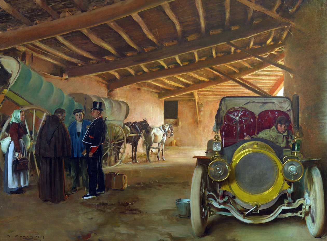 Powozownia par Casas, Ramon (1866-1932) autorstwa Ramón Casas