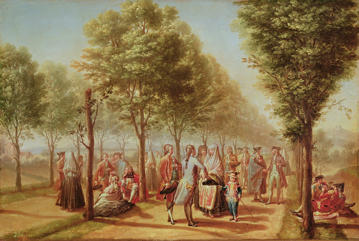 Paseo de las Delicias, Madryt, 1785-6 (patrz także 109923) autorstwa Ramon Bayeu y Subias