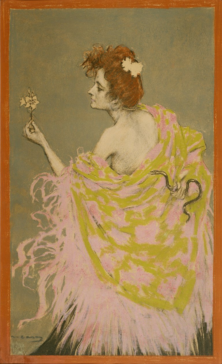 Oryginalny projekt plakatu Sífilis autorstwa Ramon Casas i Carbo